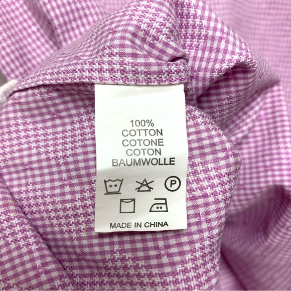 Robert Graham Boys Small 8 Button Down Dress Shirt Light Purple Gingham Check‎ - Picture 13 of 13